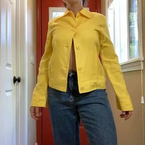Fabulous yellow button up shirtjacket